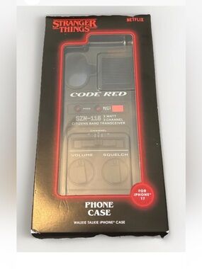 Stranger Things Code Red Walkie-Talkie Style iPhone 17 Case - Black